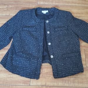 Michael Kors Black and White Plus Size Blazer